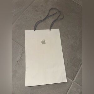 Apple White Bag with Gray Handles